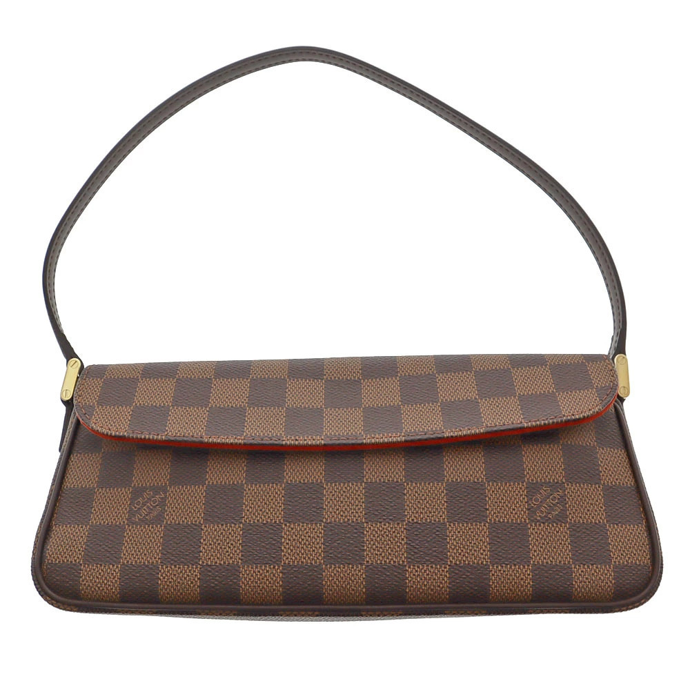 LOUIS VUITTON Recoleta Hobo Bag Damier Canvas Brown Handbag Compact
